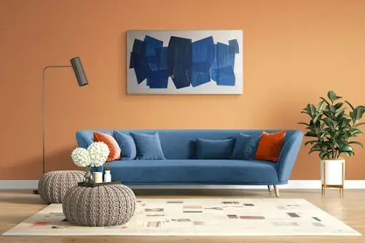 two colour combination for living room