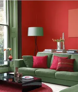 two colour combination for living room walls
