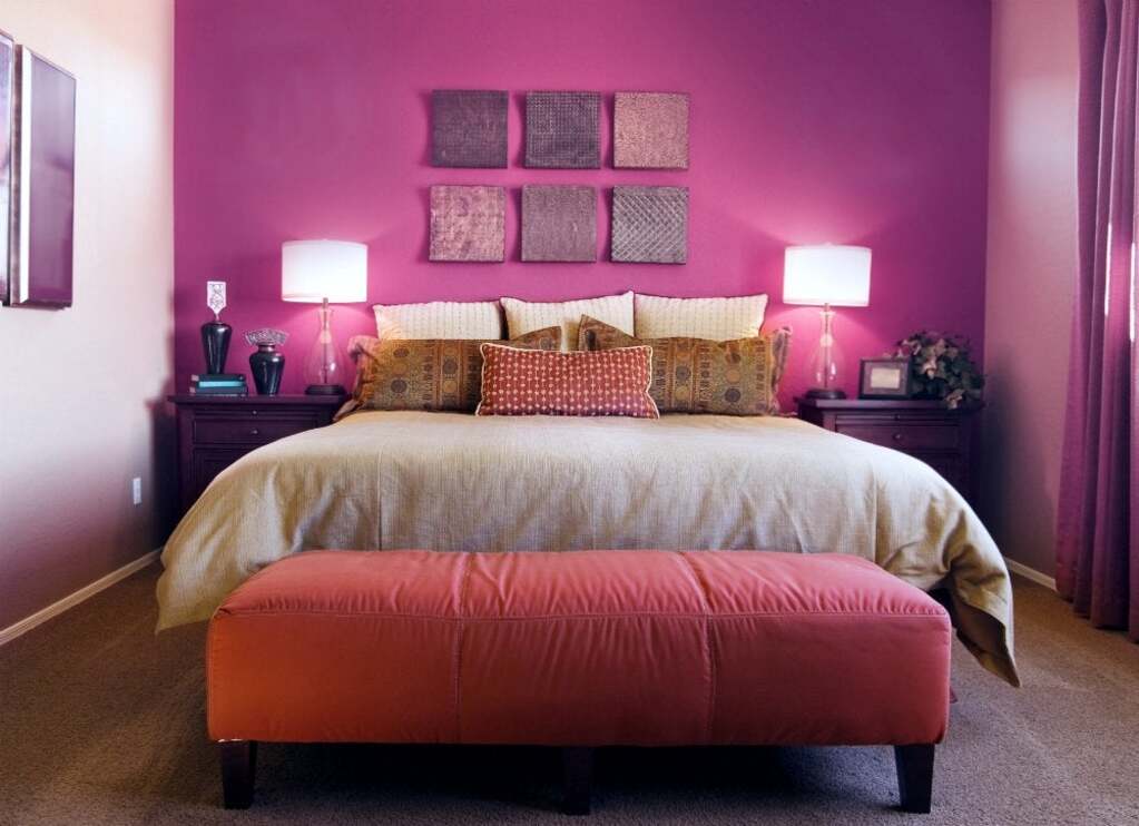 Pretty Lavender for Pink Two Colour Combinations for Bedroom Walls  