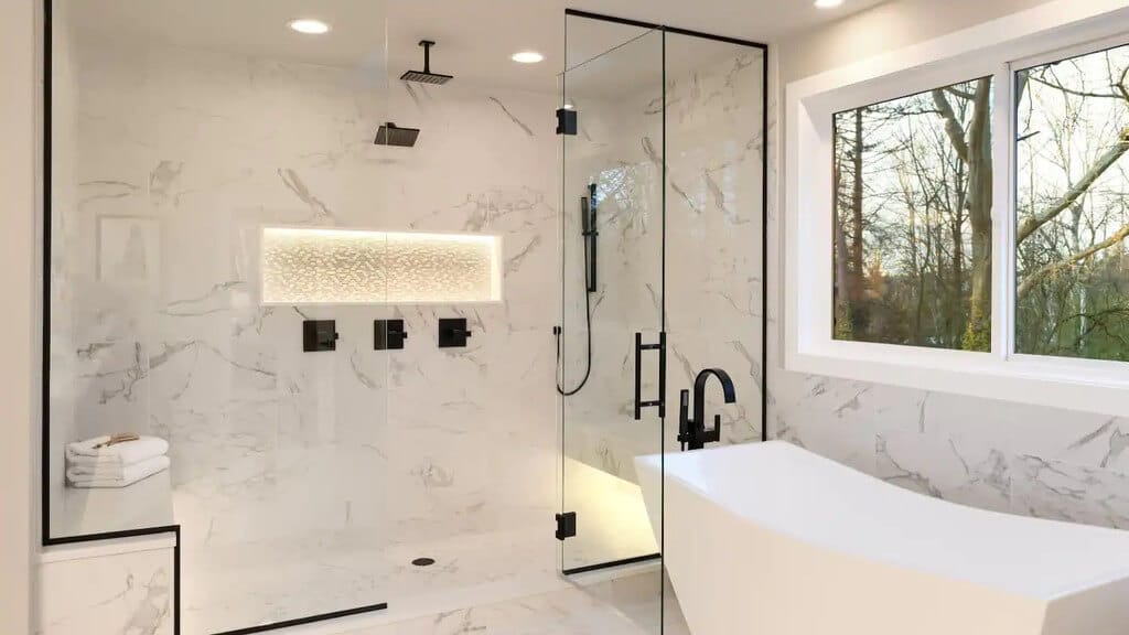 Create a Striking Focal Point with an Eye-Catching Shower Wall