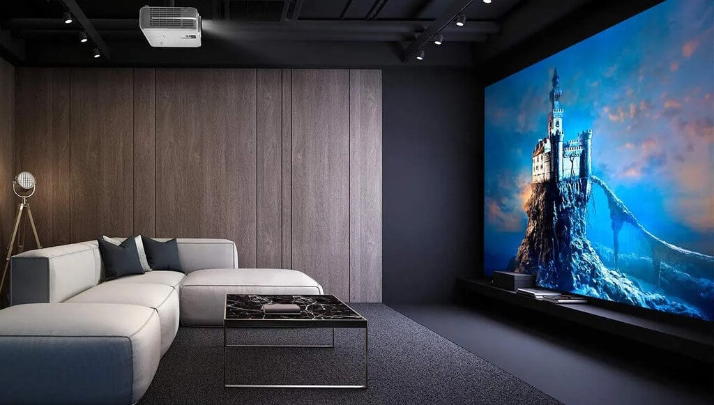 A living room with Projectors for Home Theatres