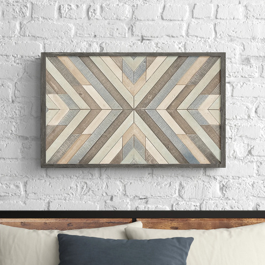 Abstract Starburst Outdoor Wooden Wall Hanging