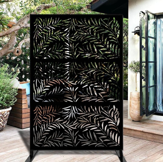 Patterned Metal Privacy Screen Panels For Outdoor Wall Decor Idea