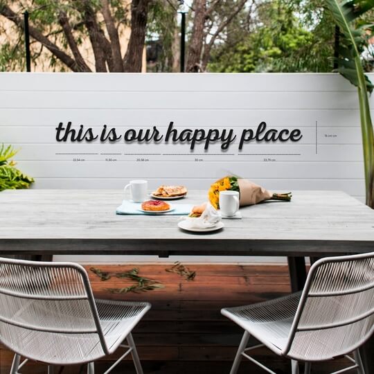 This Is Our Happy Place Adhesives wall For Outdoor Wall Decor Idea