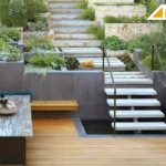 sloped backyard idea