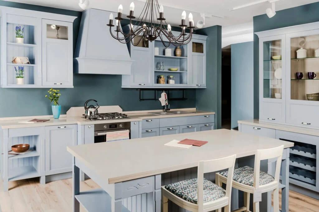 deep blue Kitchen Wall Colors