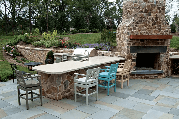 barbecue and dining patio