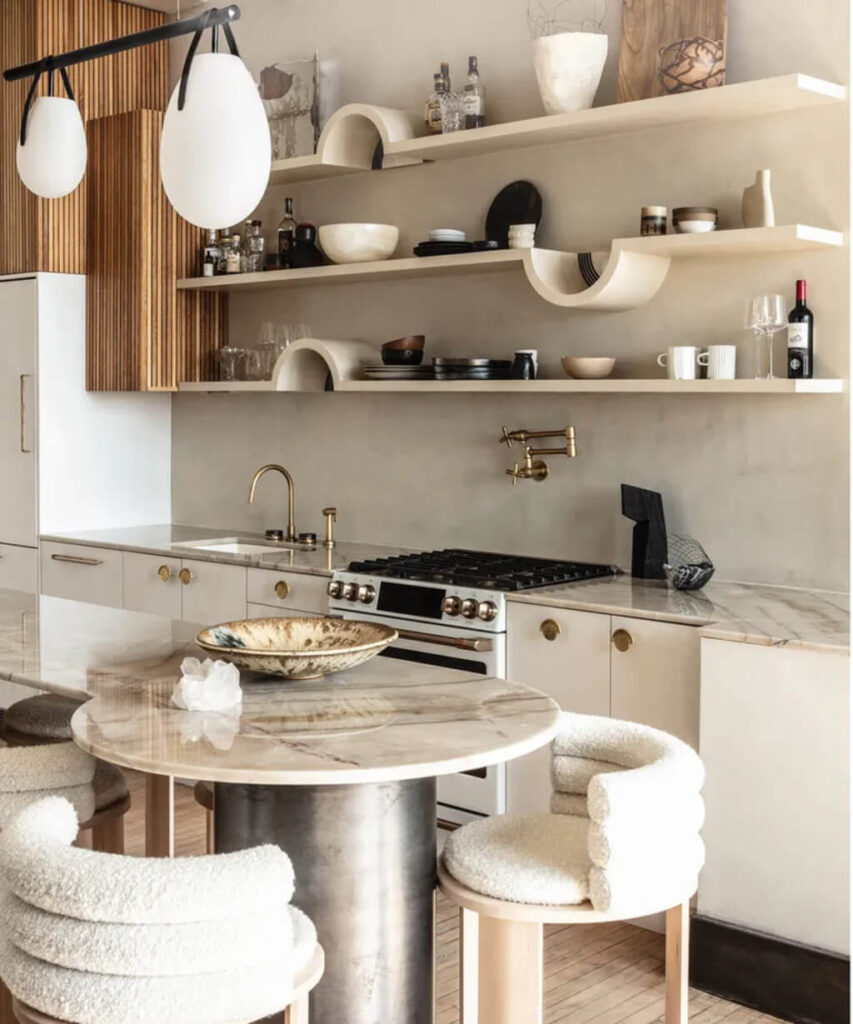 Shelves in Kitchen