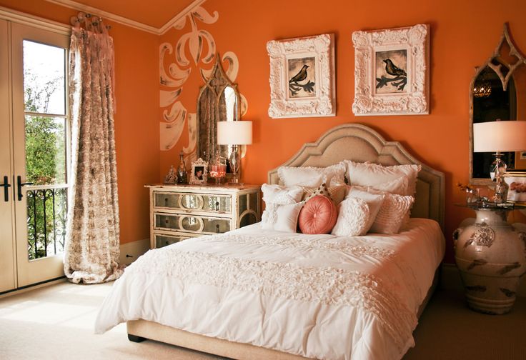 Orange color bedroom