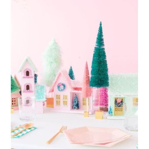 Pastel Christmas village