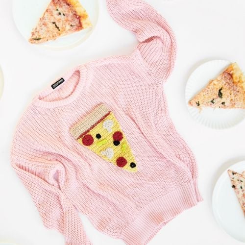 Pizza Crochet Sweater