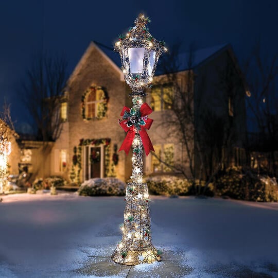 Pre Lit Christmas Lamp Post