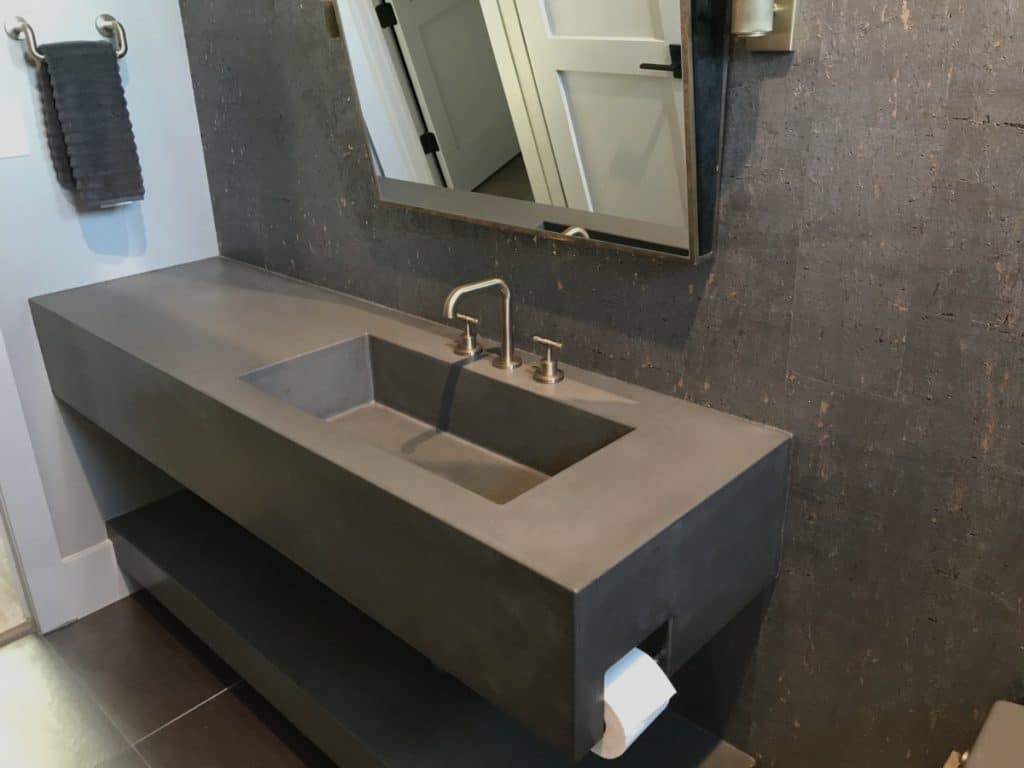 floating concrete sink