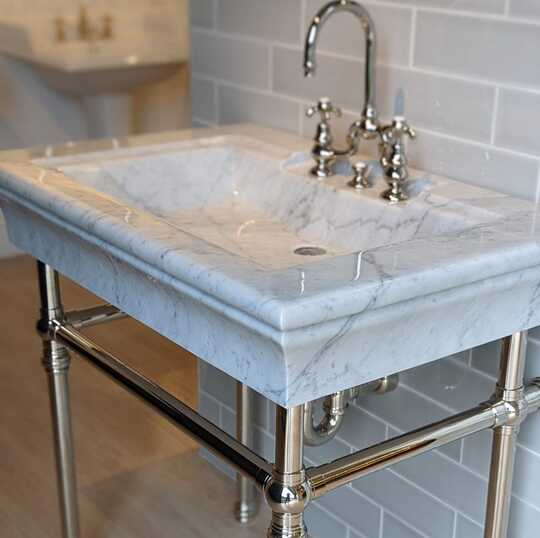 marble or quartz in sink