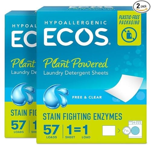 Ecos Plastic-Free Laundry Detergent Sheets