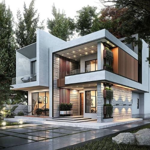 Duplex House Elevation Design
