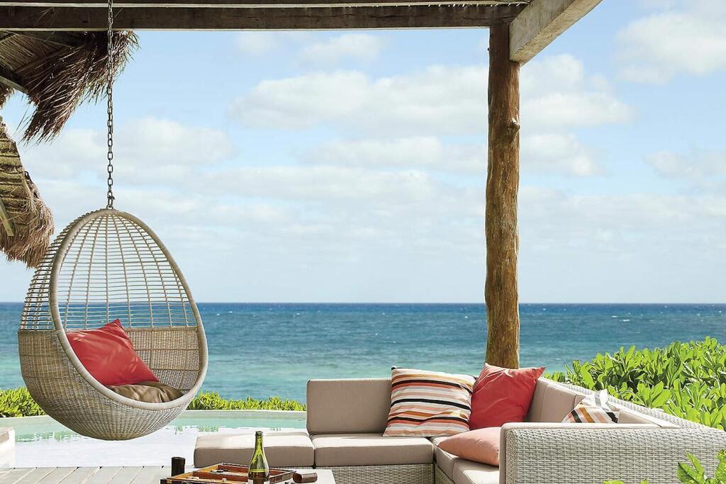 Swing Chairs near pool