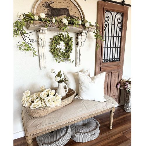 Spring entryway decor