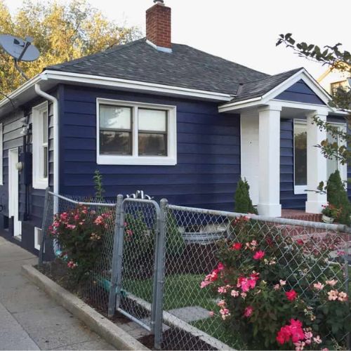 Navy Blue Vinyl Siding