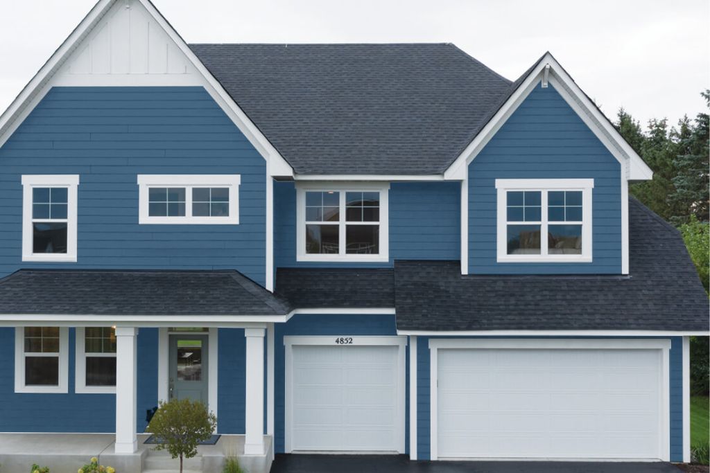 Royal Blue Vinyl siding